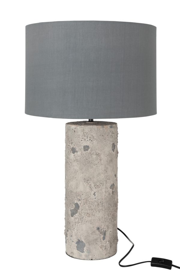 Lampada + Paralume "Greta" Cemento Grigio Large - "J-Line"