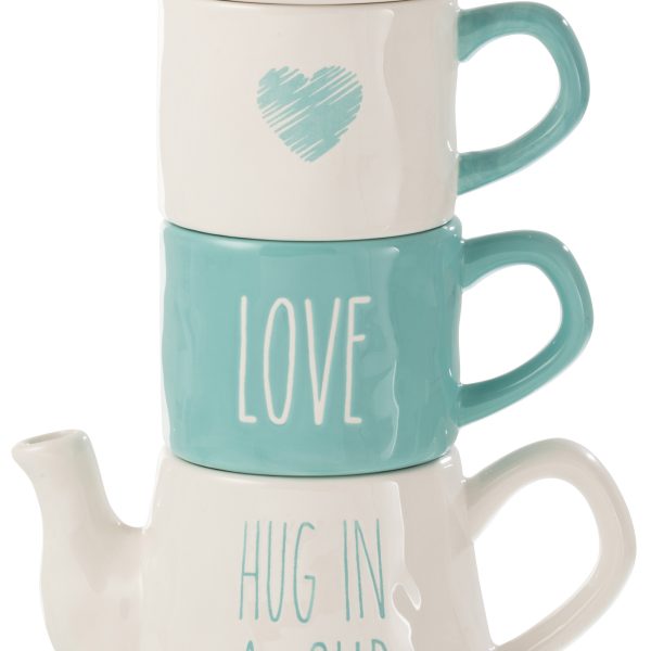 Tea For 2 Ceramica Bianco/Blu - Jolipa