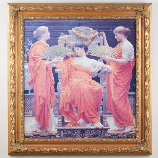 Quadro "Riposo Classico" di Albert Moore con Cornice Dorata – Stampa con Certificato