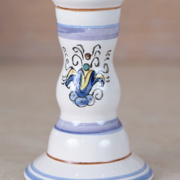 Portacandela in Ceramica Dipinta a Mano