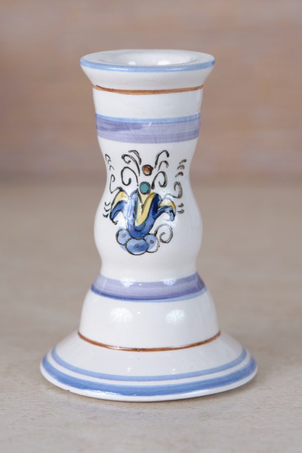 Portacandela in Ceramica Dipinta a Mano