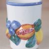 Vasetto in Ceramica con Frutti in Rilievo - Stile Mediterraneo - immagine 2