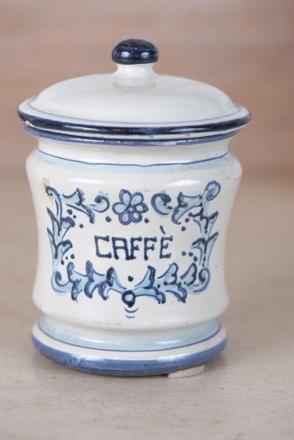 Vasetto porta caffè, con coperchio