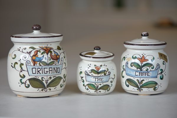 serie 3 barattoli "Origano" "The" "caffè" - Causarano
