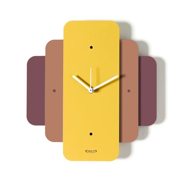 Orologio da parete "Empire" Colore: Viola ametista/mocha mousse/ocra - Arti & Mestieri