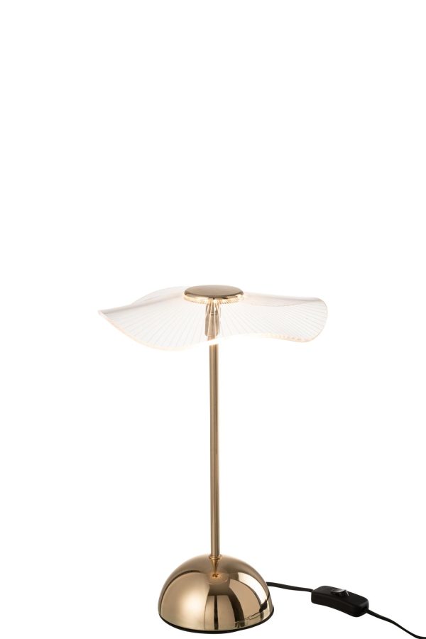Lampada Da Tavolo Led Fiore Metallo/Plastica Oro Small