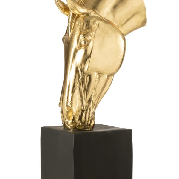 Cavallo Su Piede Mgo Oro/Nero Large (55305)
