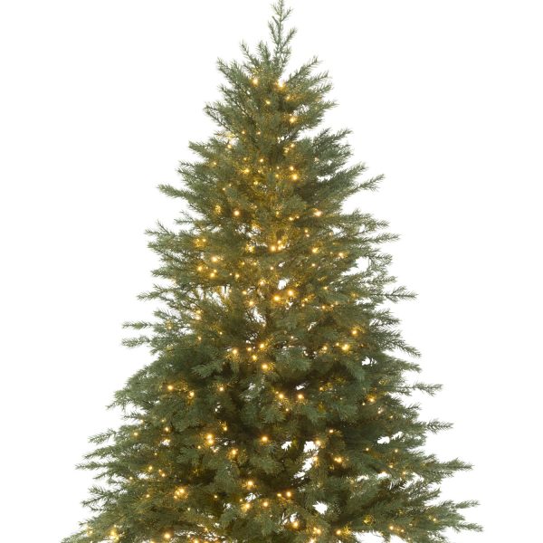 Albero Di Natale 600 Led Base Di Legno Plastica Verde Scuro (58754) J-Line