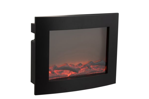 J-Line | Camino decorativo Led Moderno Nero (95667)