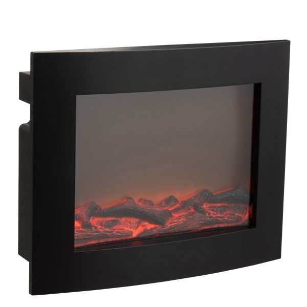 J-Line | Camino decorativo Led Moderno Nero (95667)