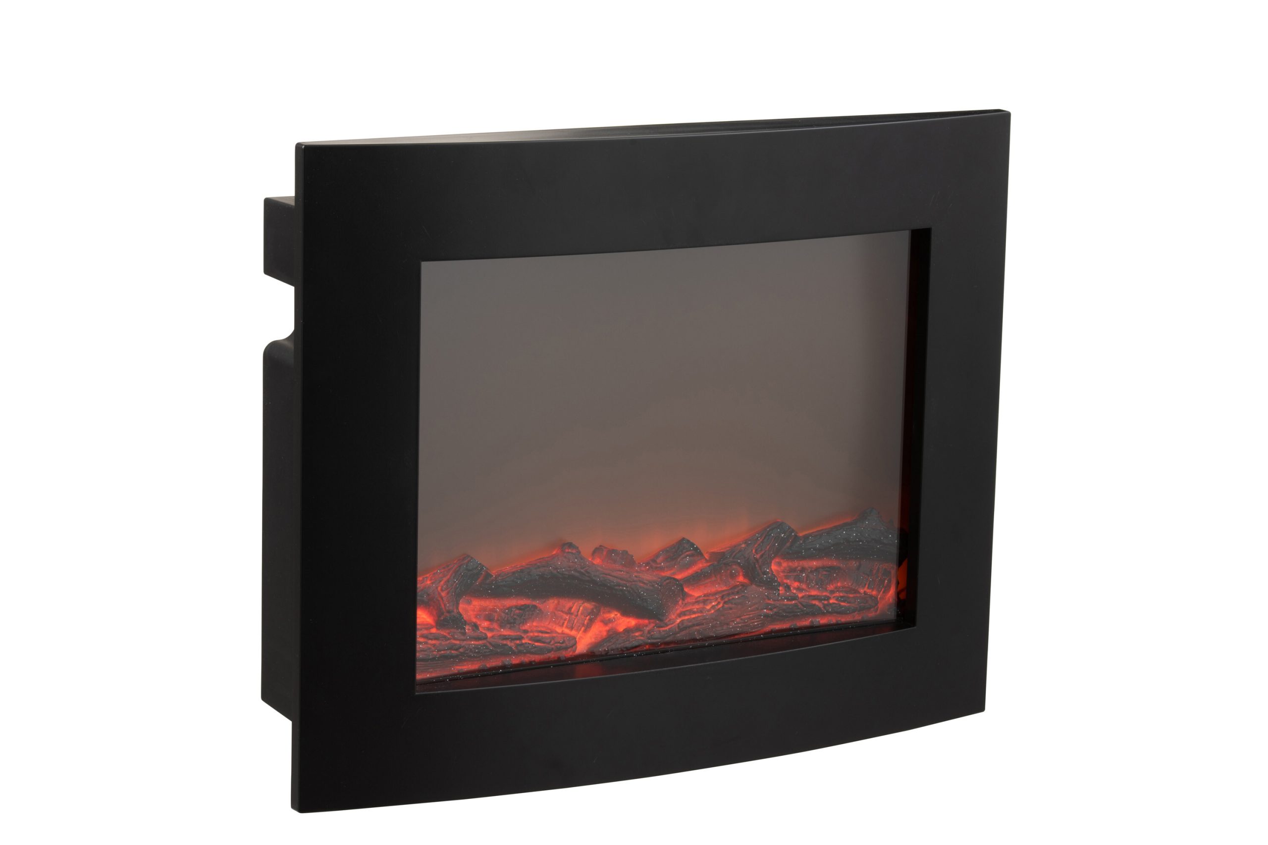 J-Line | Camino decorativo Led Moderno Nero (95667)