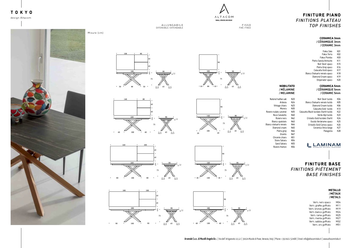 tavolo da pranzo Altacom Tokyo (ordinabile) - immagine 2
