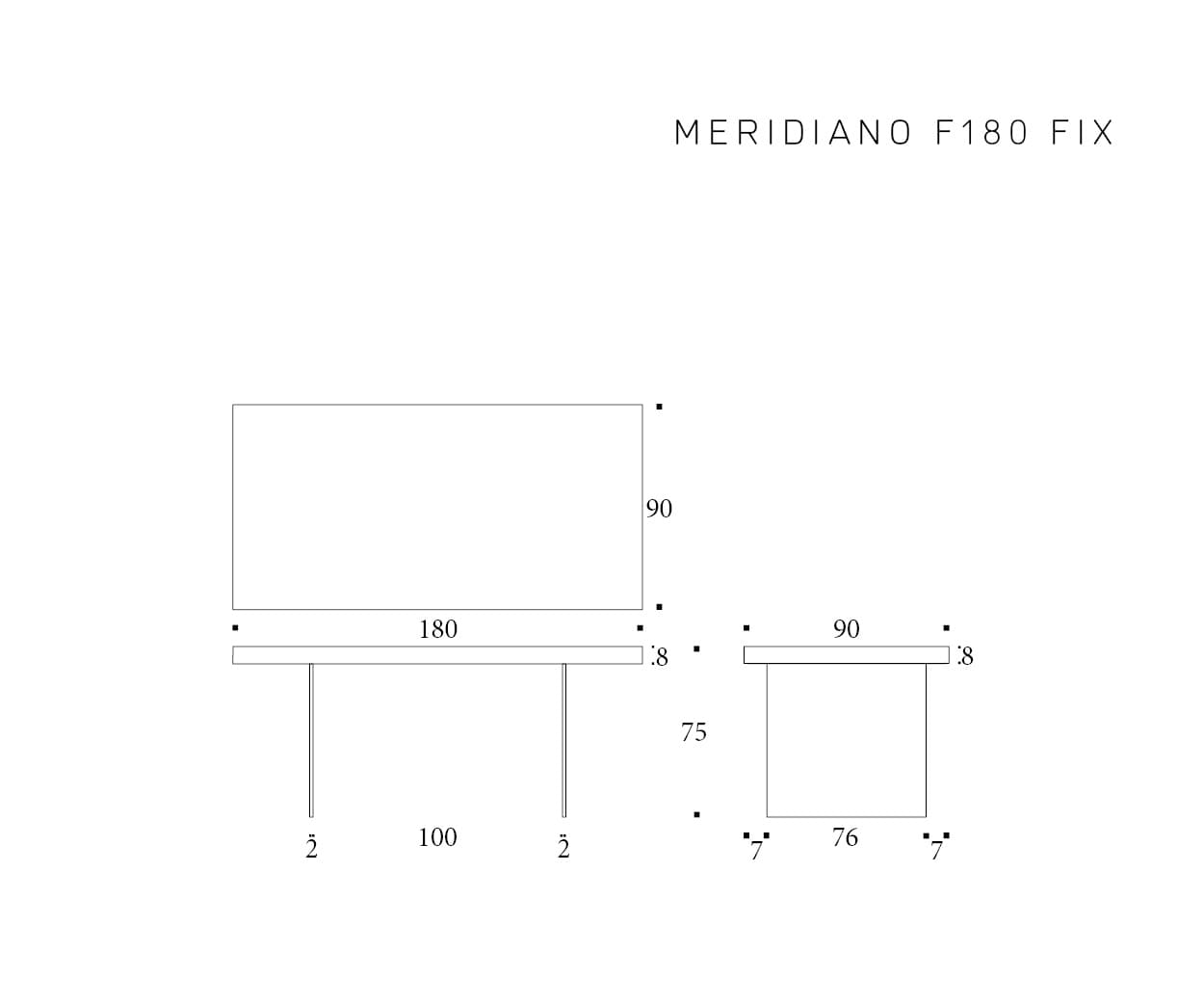 tavolo da pranzo Altacom mod Meridiano - ordinabile in varie misure e finiture - immagine 7