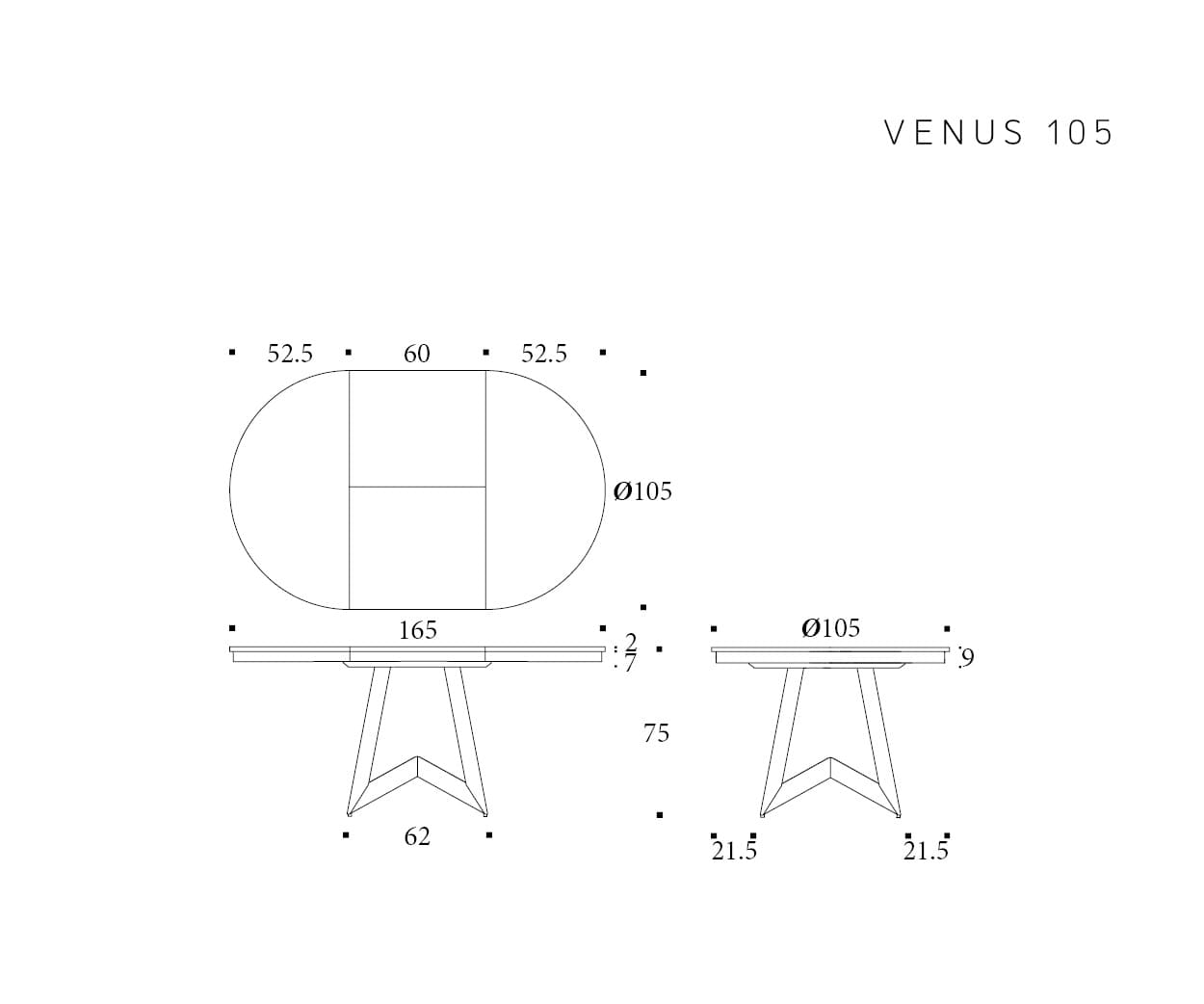 tavolo da pranzo Altacom mod. Venus - ordinabile in varie misure e finiture * - immagine 5