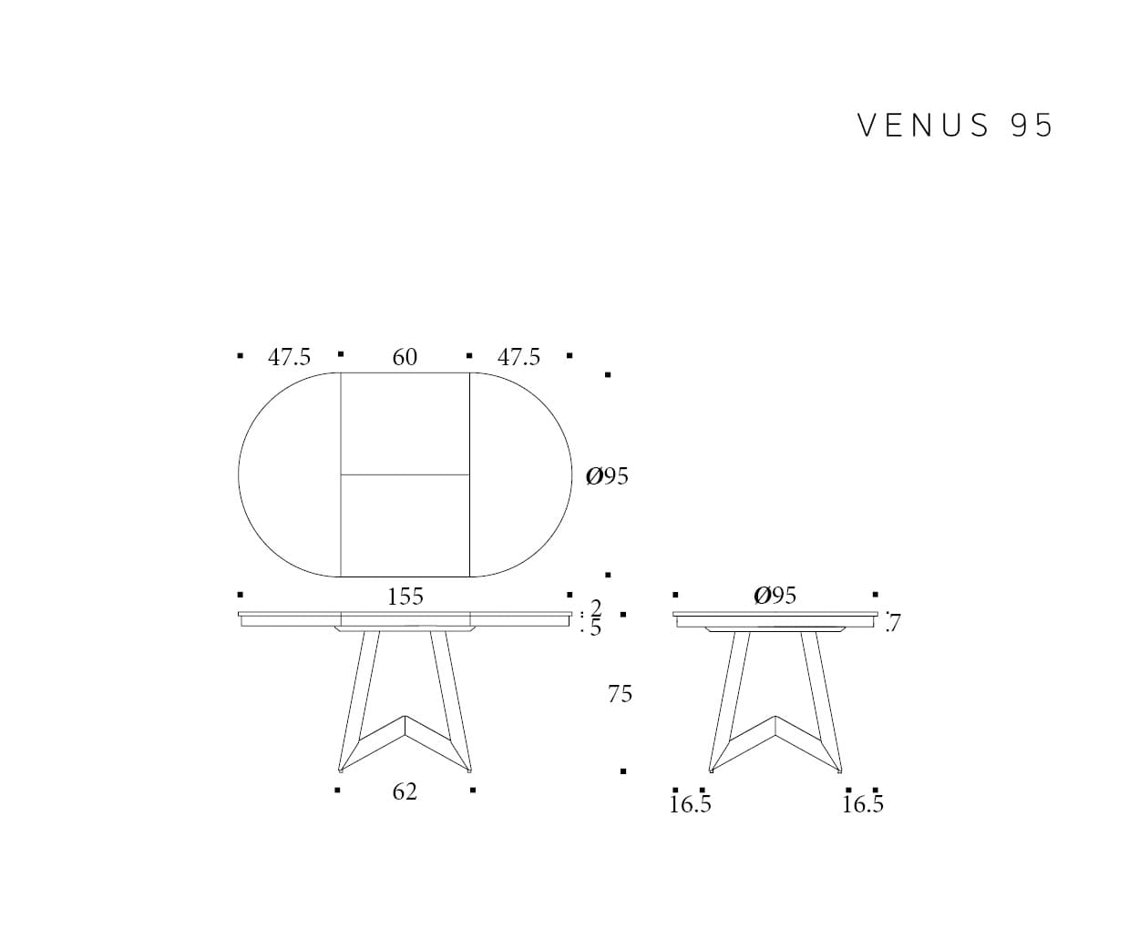 tavolo da pranzo Altacom mod. Venus - ordinabile in varie misure e finiture * - immagine 4
