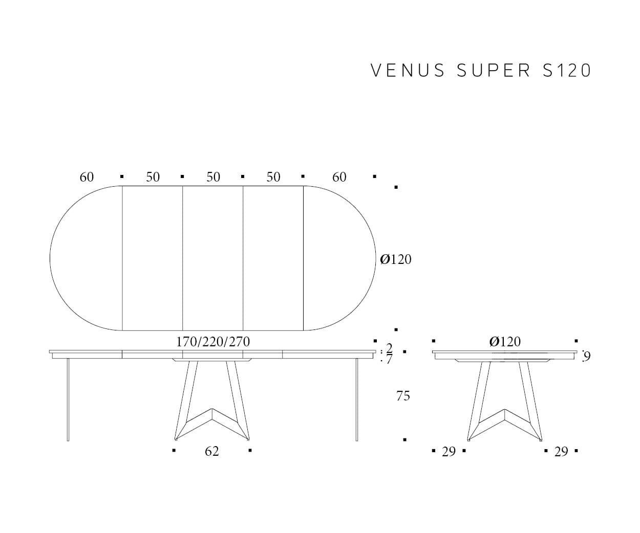 tavolo da pranzo Altacom mod. Venus - ordinabile in varie misure e finiture * - immagine 7