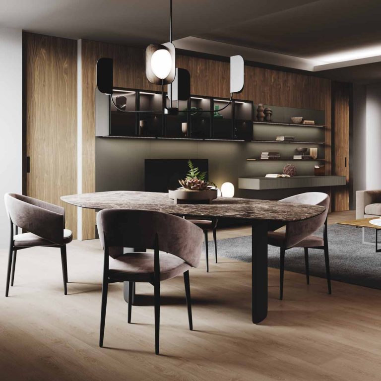 parete living con vetrine Evans Air - immagine 2